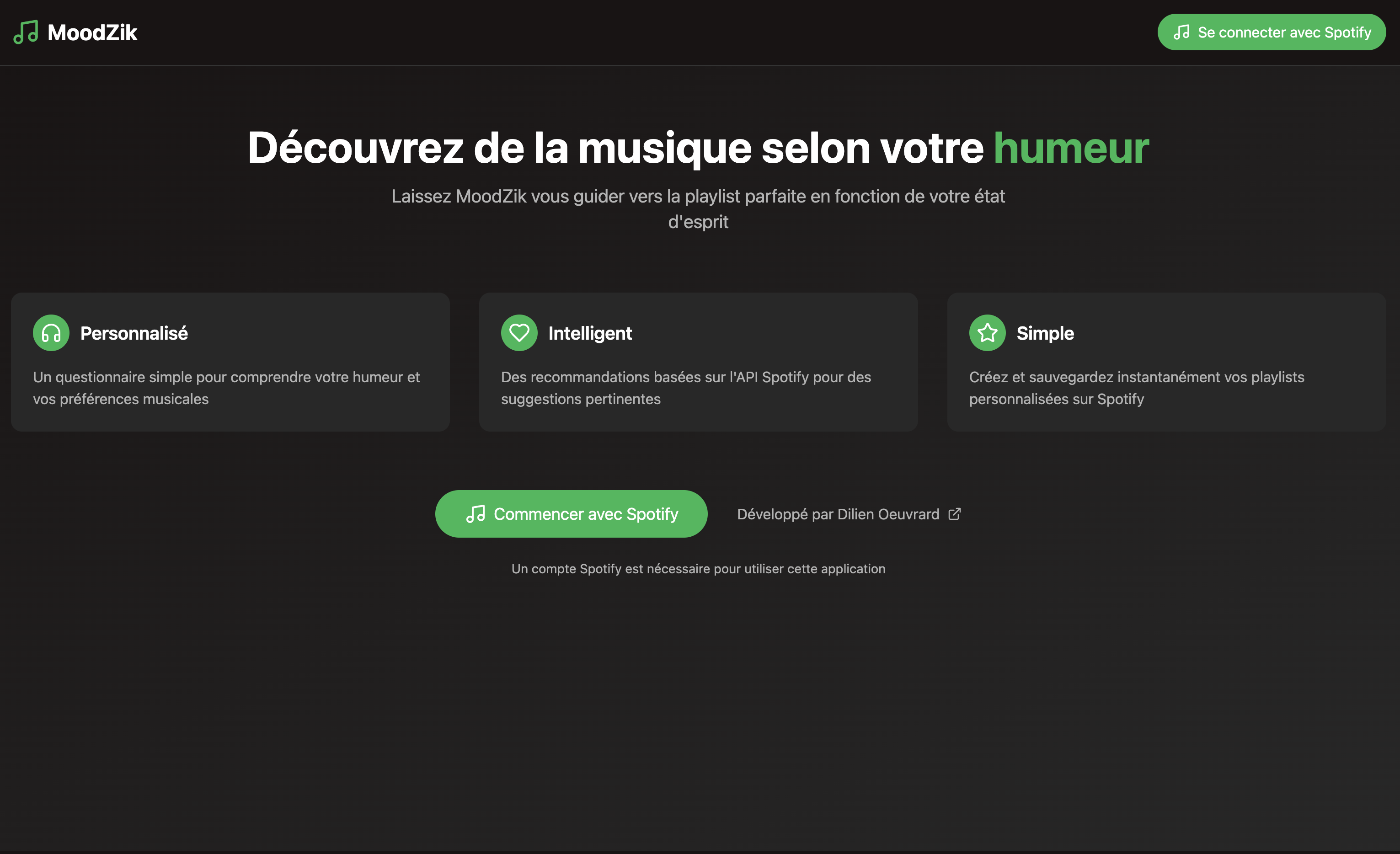 MoodZik screenshot 1